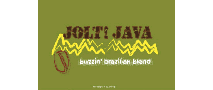 2nd design of Jolt Java packaging Label